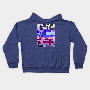 Purple Pegs and Squares Kids Hoodie